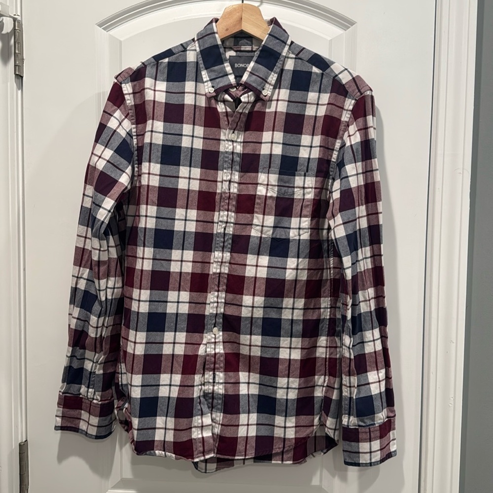 Slim Fit Bonobos Plaid Oxford Shirt